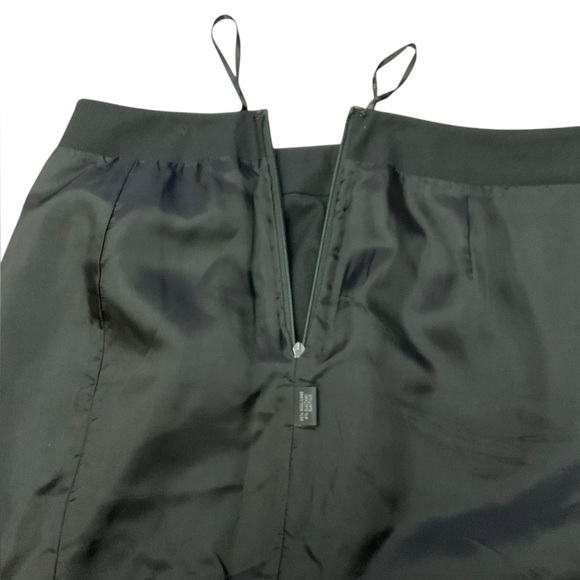 Lafayette 148 New York Skirt Size 4 Black Wool Blend Double Vent Pencil academia - Picture 12 of 16